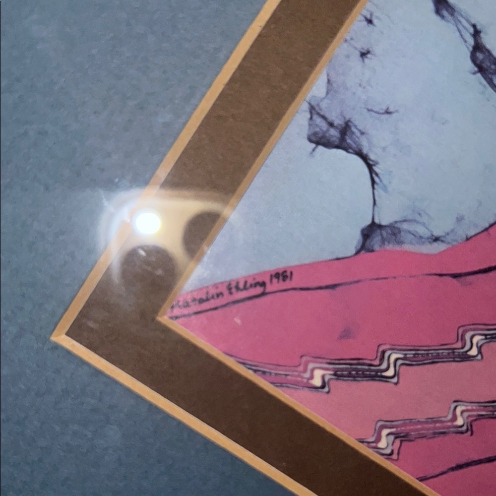 Katalin Ehling Framed Art Print with Red and Blue Tones -“Pueblo Madonna” - Picture 2 of 7